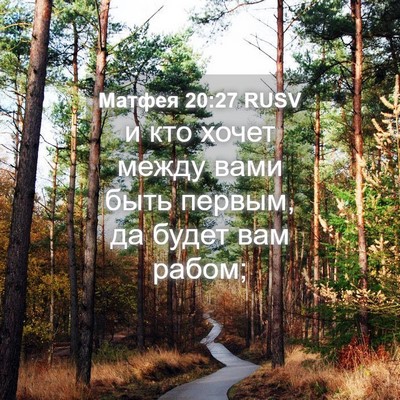 Picture 04 - Матфея 20:27 RUSV - и кто хочет между вами быть - Bible Verse Picture