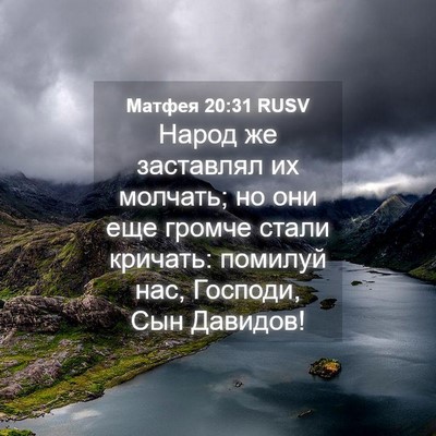 Picture 04 - Матфея 20:31 RUSV - Народ же заставлял их - Bible Verse Picture