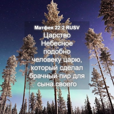 Picture 04 - Матфея 22:2 RUSV - Царство Небесное подобно - Bible Verse Picture