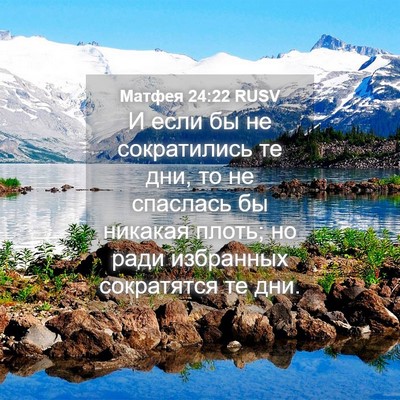 Picture 04 - Матфея 24:22 RUSV - И если бы не сократились те - Bible Verse Picture