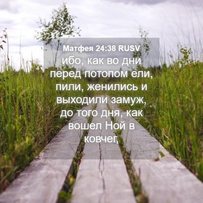 Picture 04 - Матфея 24:38 RUSV - ибо, как во дни перед - Bible Verse Picture
