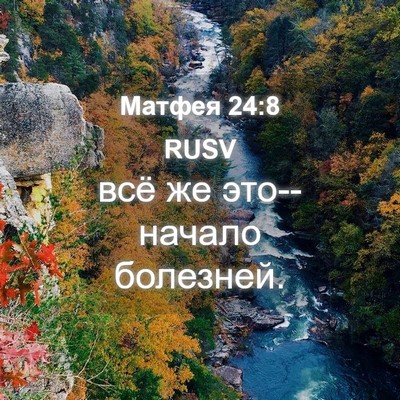 Picture 04 - Матфея 24:8 RUSV - всё же это--начало - Bible Verse Picture