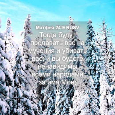 Picture 04 - Матфея 24:9 RUSV - Тогда будут предавать вас - Bible Verse Picture