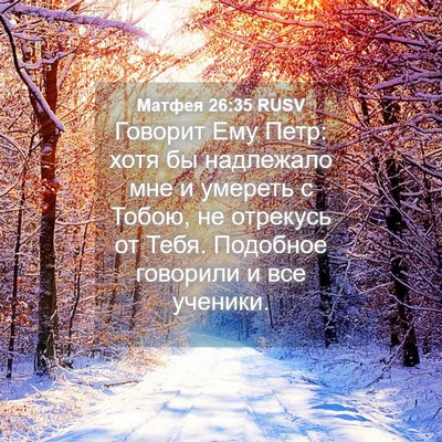 Picture 04 - Матфея 26:35 RUSV - Говорит Ему Петр: хотя бы - Bible Verse Picture