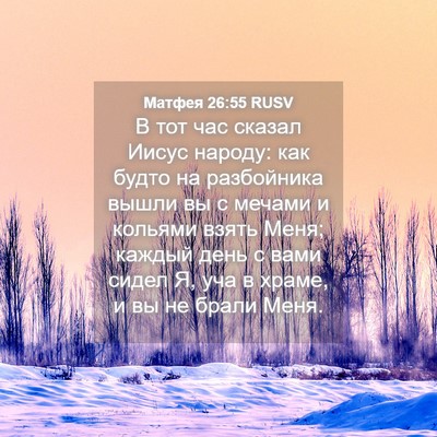 Picture 04 - Матфея 26:55 RUSV - В тот час сказал Иисус - Bible Verse Picture