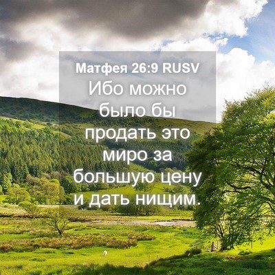 Picture 04 - Матфея 26:9 RUSV - Ибо можно было бы продать - Bible Verse Picture