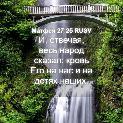 Picture 04 - Матфея 27:25 RUSV - И, отвечая, весь народ - Bible Verse Picture