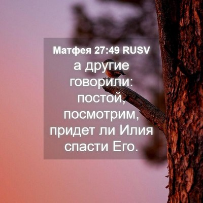 Picture 04 - Матфея 27:49 RUSV - а другие говорили: постой, - Bible Verse Picture