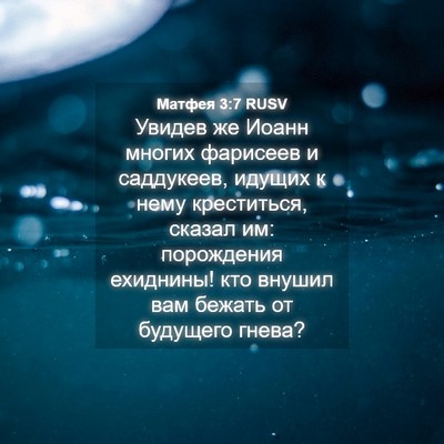 Picture 04 - Матфея 3:7 RUSV - Увидев же Иоанн многих - Bible Verse Picture