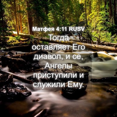 Picture 04 - Матфея 4:11 RUSV - Тогда оставляет Его - Bible Verse Picture