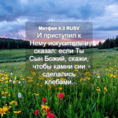 Picture 04 - Матфея 4:3 RUSV - И приступил к Нему - Bible Verse Picture