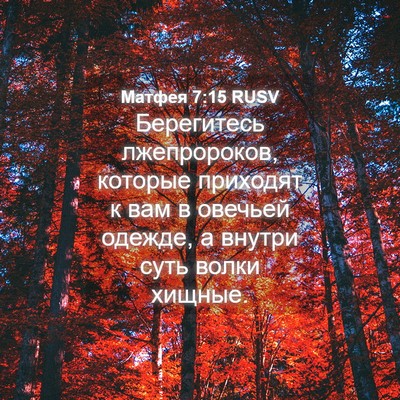 Picture 04 - Матфея 7:15 RUSV - Берегитесь лжепророков, - Bible Verse Picture