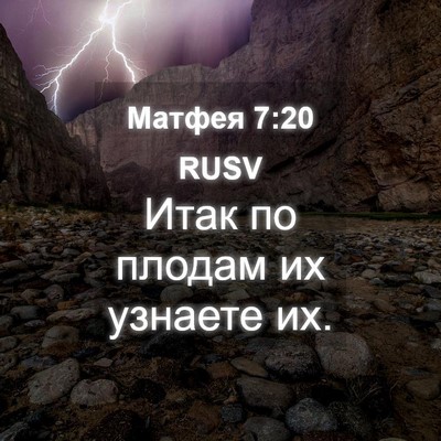 Picture 04 - Матфея 7:20 RUSV - Итак по плодам их узнаете - Bible Verse Picture