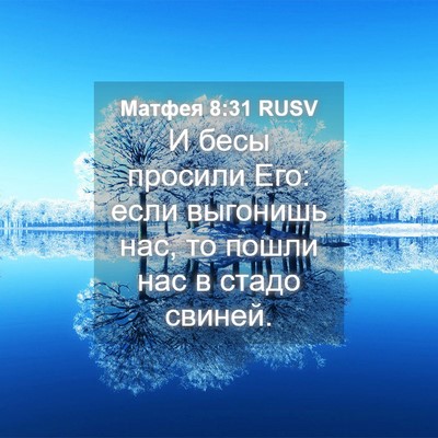 Picture 04 - Матфея 8:31 RUSV - И бесы просили Его: если - Bible Verse Picture