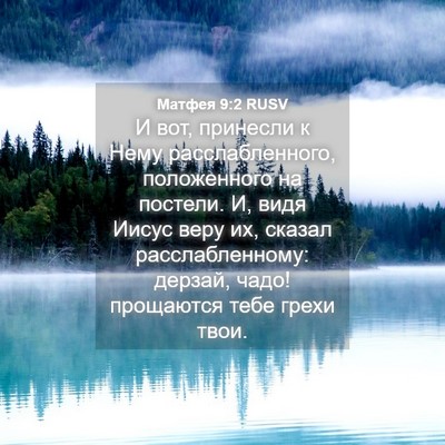 Picture 04 - Матфея 9:2 RUSV - И вот, принесли к Нему - Bible Verse Picture