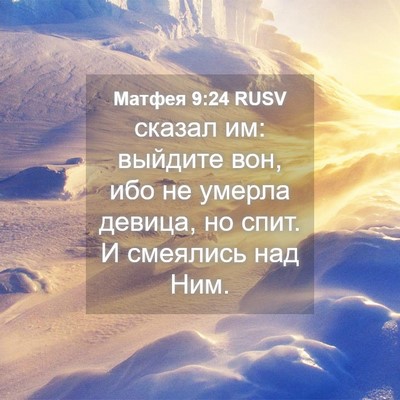 Picture 04 - Матфея 9:24 RUSV - сказал им: выйдите вон, ибо - Bible Verse Picture