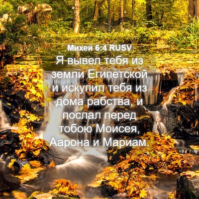Picture 04 - Михей 6:4 RUSV - Я вывел тебя из земли - Bible Verse Picture