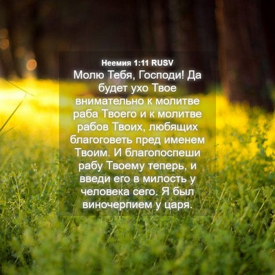 Picture 04 - Неемия 1:11 RUSV - Молю Тебя, Господи! Да - Bible Verse Picture