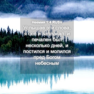 Picture 04 - Неемия 1:4 RUSV - Услышав эти слова, я сел и - Bible Verse Picture
