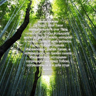 Picture 04 - Неемия 1:6 RUSV - Да будут уши Твои - Bible Verse Picture