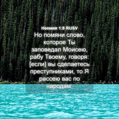 Picture 04 - Неемия 1:8 RUSV - Но помяни слово, которое Ты - Bible Verse Picture