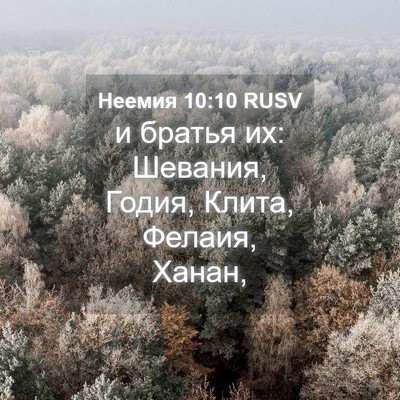 Picture 04 - Неемия 10:10 RUSV - и братья их: Шевания, Годия, - Bible Verse Picture
