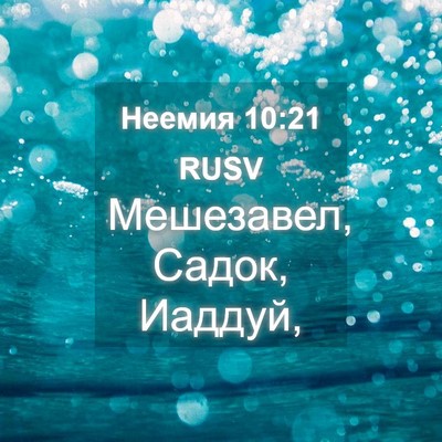 Picture 04 - Неемия 10:21 RUSV - Мешезавел, Садок, - Bible Verse Picture