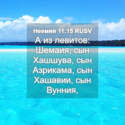 Picture 04 - Неемия 11:15 RUSV - А из левитов: Шемаия, сын - Bible Verse Picture