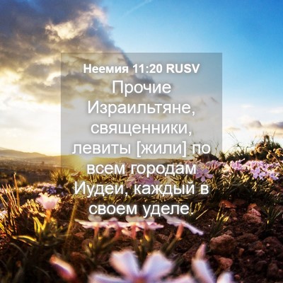 Picture 04 - Неемия 11:20 RUSV - Прочие Израильтяне, - Bible Verse Picture