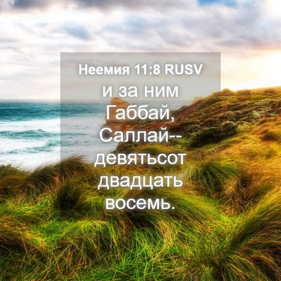 Picture 04 - Неемия 11:8 RUSV - и за ним Габбай, - Bible Verse Picture