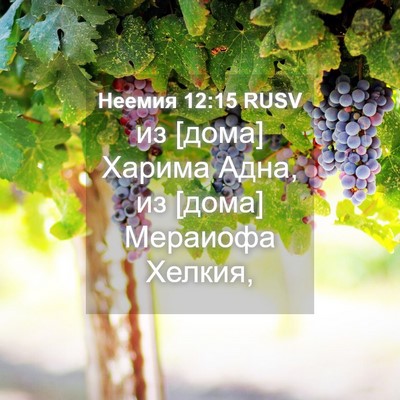 Picture 04 - Неемия 12:15 RUSV - из [дома] Харима Адна, из - Bible Verse Picture