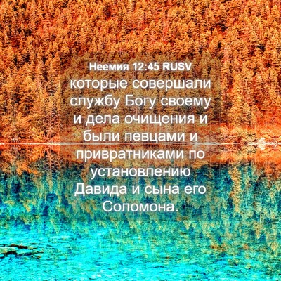 Picture 04 - Неемия 12:45 RUSV - которые совершали службу - Bible Verse Picture
