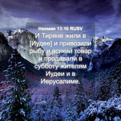 Picture 04 - Неемия 13:16 RUSV - И Тиряне жили в [Иудее] и - Bible Verse Picture