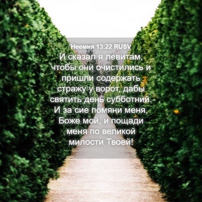 Picture 04 - Неемия 13:22 RUSV - И сказал я левитам, чтобы - Bible Verse Picture