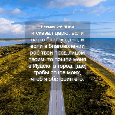 Picture 04 - Неемия 2:5 RUSV - и сказал царю: если царю - Bible Verse Picture