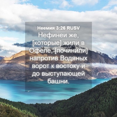 Picture 04 - Неемия 3:26 RUSV - Нефинеи же, [которые] жили в - Bible Verse Picture