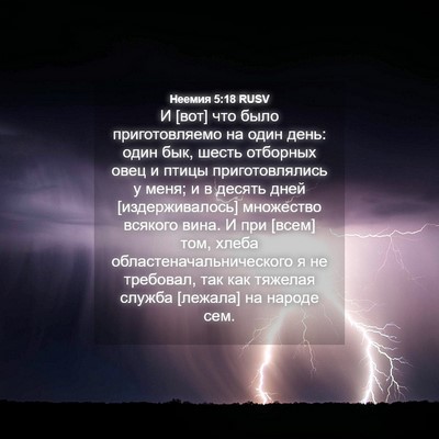 Picture 04 - Неемия 5:18 RUSV - И [вот] что было - Bible Verse Picture