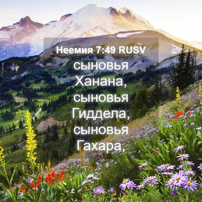 Picture 04 - Неемия 7:49 RUSV - сыновья Ханана, сыновья - Bible Verse Picture