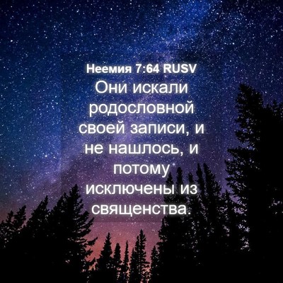 Picture 04 - Неемия 7:64 RUSV - Они искали родословной - Bible Verse Picture