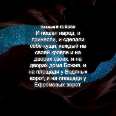 Picture 04 - Неемия 8:16 RUSV - И пошел народ, и принесли, и - Bible Verse Picture