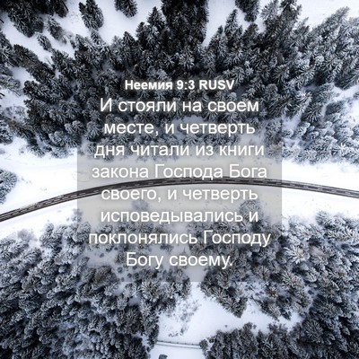 Picture 04 - Неемия 9:3 RUSV - И стояли на своем месте, и - Bible Verse Picture