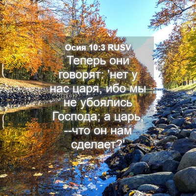 Picture 04 - Осия 10:3 RUSV - Теперь они говорят: 'нет у - Bible Verse Picture