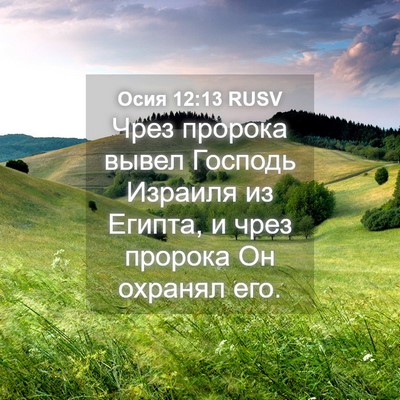Picture 04 - Осия 12:13 RUSV - Чрез пророка вывел Господь - Bible Verse Picture