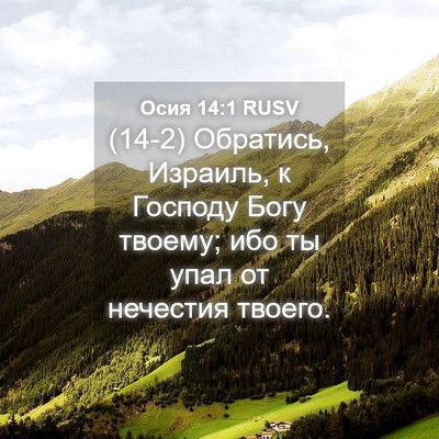 Picture 04 - Осия 14:1 RUSV - (14-2) Обратись, Израиль, к - Bible Verse Picture
