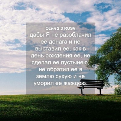 Picture 04 - Осия 2:3 RUSV - дабы Я не разоблачил ее - Bible Verse Picture