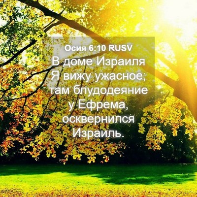Picture 04 - Осия 6:10 RUSV - В доме Израиля Я вижу - Bible Verse Picture