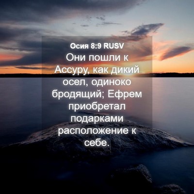Picture 04 - Осия 8:9 RUSV - Они пошли к Ассуру, как - Bible Verse Picture