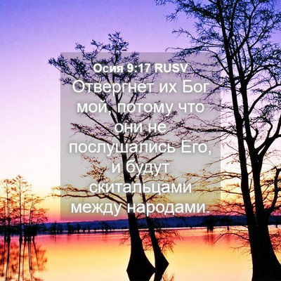 Picture 04 - Осия 9:17 RUSV - Отвергнет их Бог мой, - Bible Verse Picture