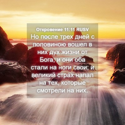 Picture 04 - Откровение 11:11 RUSV - Но после трех дней с - Bible Verse Picture
