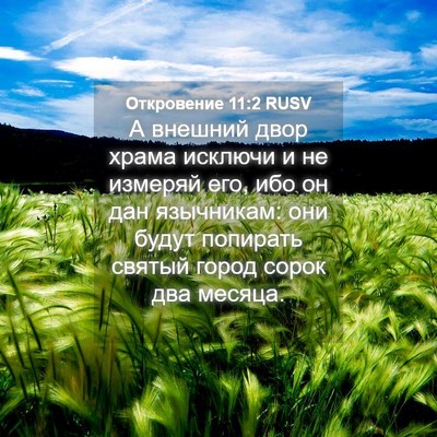 Picture 04 - Откровение 11:2 RUSV - А внешний двор храма - Bible Verse Picture